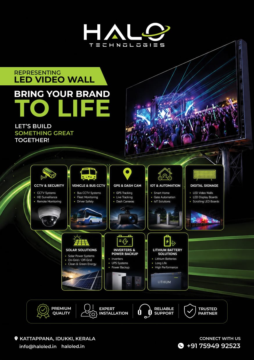 Halo Technologies brochure listing all eight solution categories